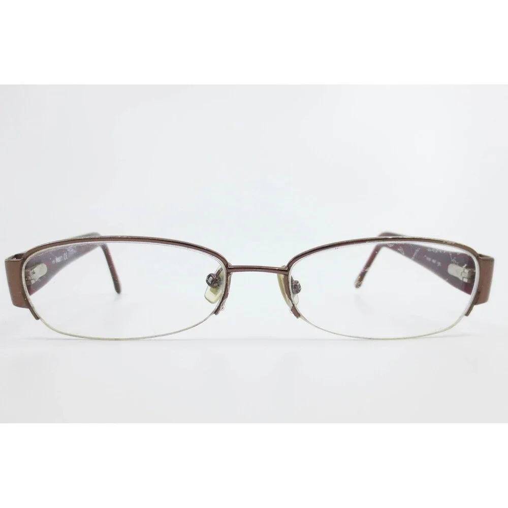 Fossil Paige 065T Brown Tortoise Rectangular Half Rim Eyeglasses 54-16-135